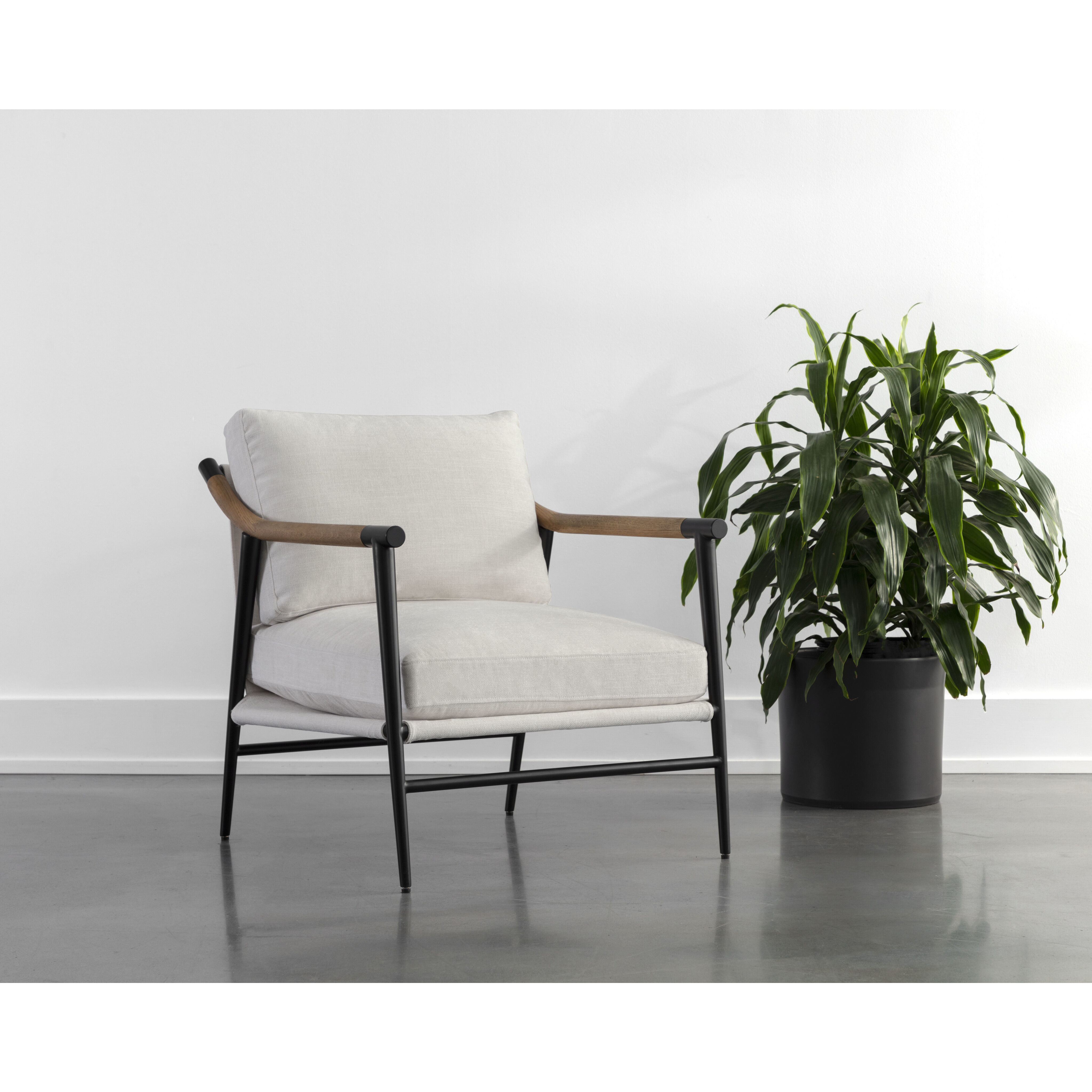 Meadow Heather Ivory Tweed Armchair